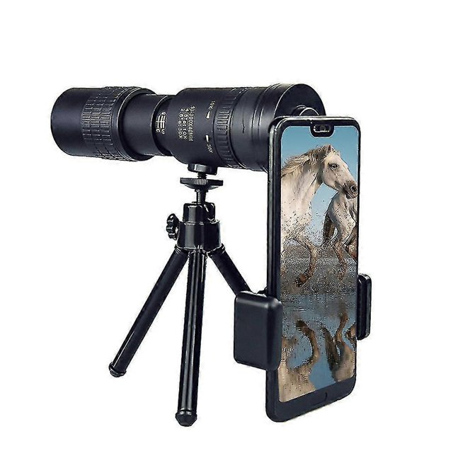 Telescopio monocular portátil con zoom superteleobjetivo 4K 10-300x40 mm