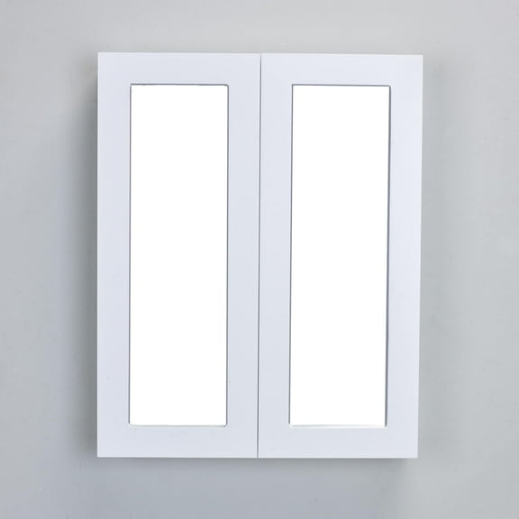 eviva Tux White Wood 24-inch Wall Mount Medicine Cabinet