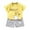 Z4-Yellow, variant on Hudaneo Baby Boy Summer Clothes Funny Graphic T Shirt Outfits Elastic Waist Pockets Shorts Set 2 Piece Outfit, Light Pink 3-4T