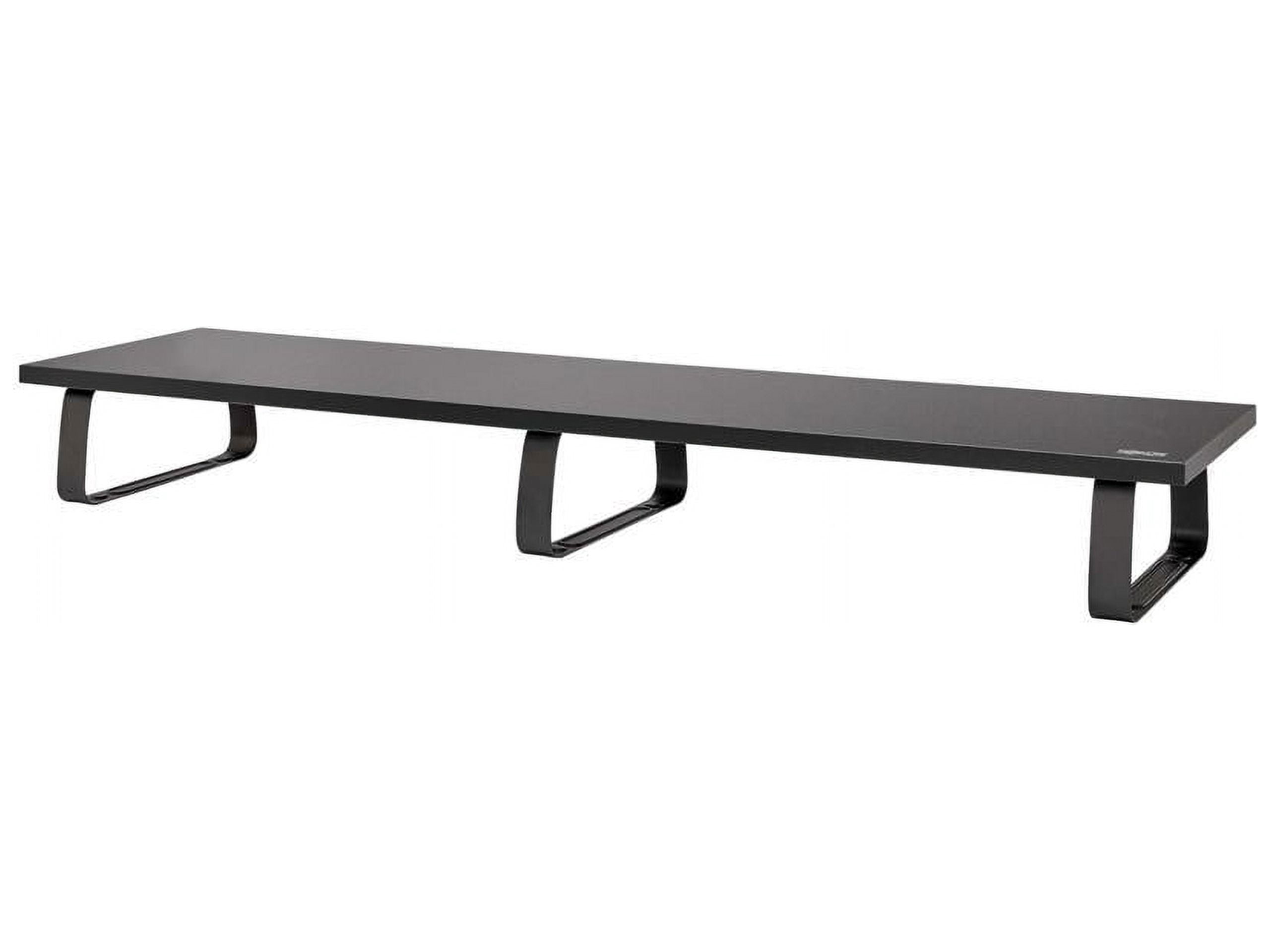 Tripp Lite Dual-Monitor Riser Stand for Desk, Black Wood & Steel Desktop Organizer for 2 Screens - Computer, Laptop, PC, Printer, & TV Shelf Stand - 39 x 10 inch Platform, 5-Year Warranty (MR4