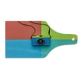 thumbnail image 2 of Pastel Cutting Board, Retro Style Fashion Film Camera on Colorful Backdrop Hipster Pop Urban Accessories, Tempered Glass Cutting and Serving Board, Wine Bottle Shape, Multicolor, by Ambesonne, 2 of 5