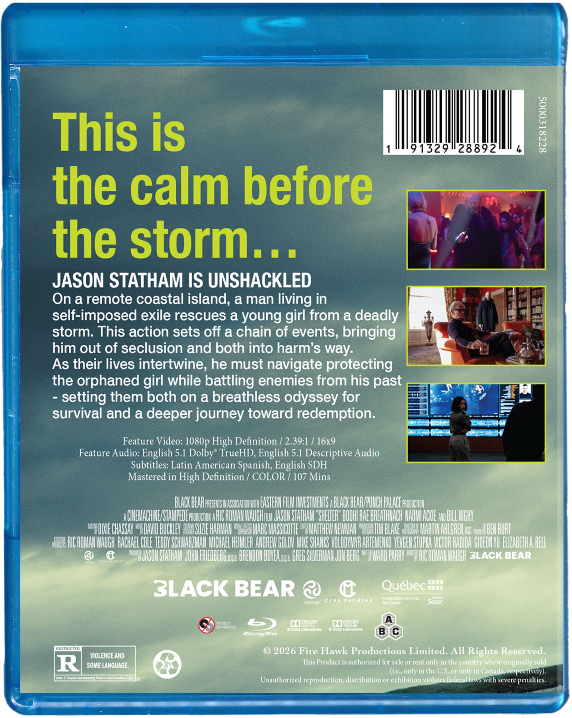 Shelter (Blu-ray), Thriller, Black Bear Pictures