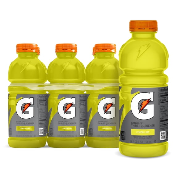 Gatorade Thirst Quencher Lemon Lime, 20 fl oz 6 Count Bottles