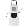 thumbnail image 1 of Logo Quit Smoking Is Difficult Apron Adjustable Bib Cotton Linen BBQ Kitchen Pocket Pinafore, 1 of 3
