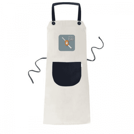 

Logo Quit Smoking Is Difficult Apron Adjustable Bib Cotton Linen BBQ Kitchen Pocket Pinafore