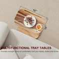 thumbnail image 2 of Tv Tray Table Adjustable Height C Shaped End Table for Couch, Swivel Side Table for Drinks, Snacks and Small Space, Acacia Wood Couch Arm Table Tray for Sofa, Bed or Chair, 2 of 17