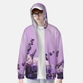thumbnail image 2 of Fotbe Lavender Roses Arrangement Chaqueta con Protección Solar UPF 50+ para Hombre y Mujer, Camisa con Capucha y Bolsillos-Medium, 2 of 7
