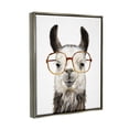 thumbnail image 3 of Stupell Industries Llama Farm Animal Eyeglasses Animals & Insects Painting Gray Floater Framed Art Print Wall Art, 3 of 6