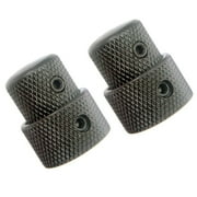 Black 2 Pieces Volume Control Cylinder Knobs Caps Buttons for Electric