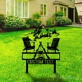 thumbnail image 2 of Handmadetneonsign Personalized Outdoor Camping Fire Name Metal Sign With Stakes, Garden Yard Decor, 2 of 5