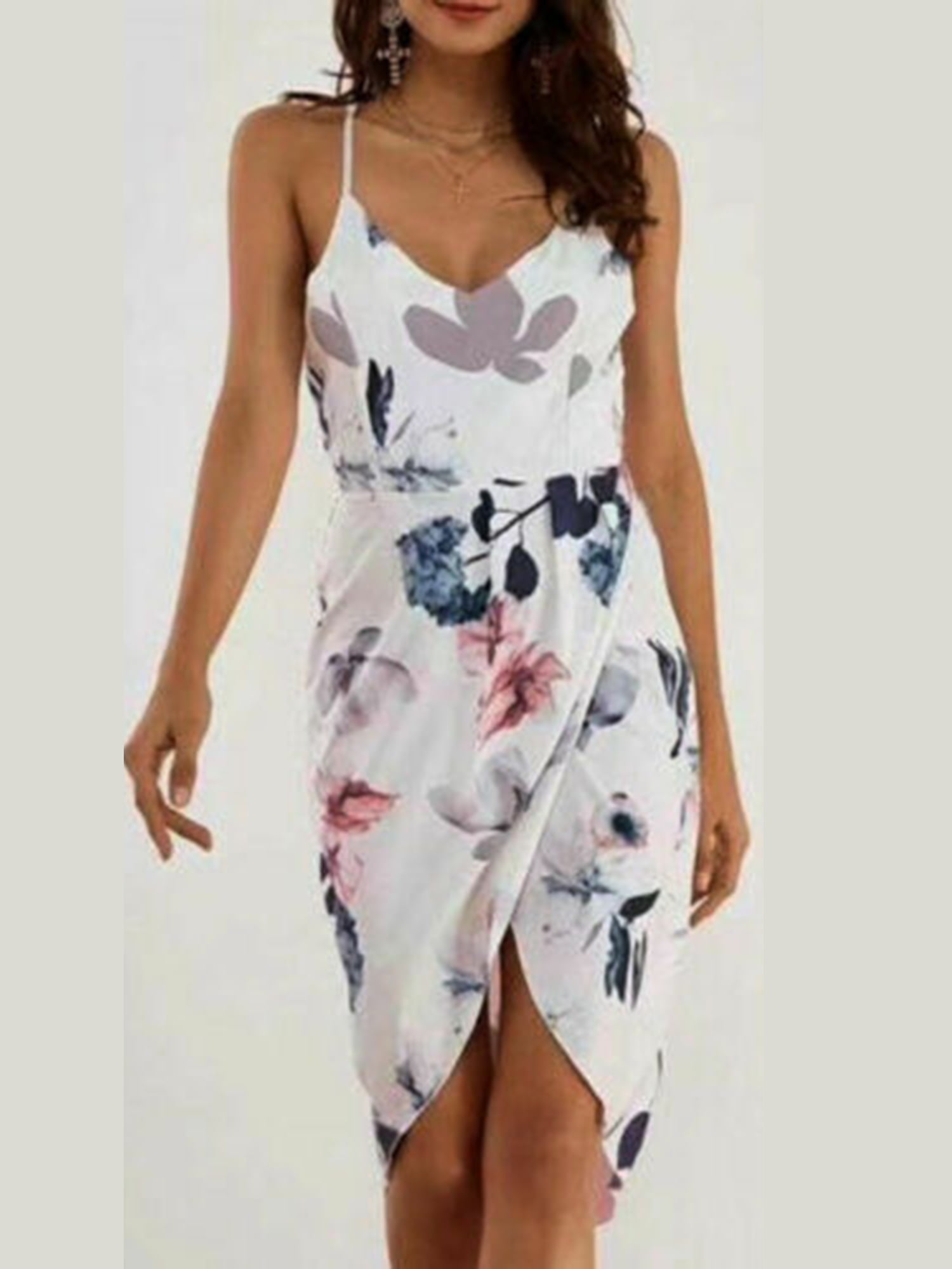 KYLEON Mini Dress for Women Sleeveless O Neck Musical Note Printed Summer Casual Cute Beach Swing Tank Dress Sundress 