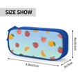 thumbnail image 6 of TEQUAN Large Capacity Pencil Case, Fruits Green Background Pattern Pencil Pouch 2 Compartments Pencil Bag (Blue), 6 of 7