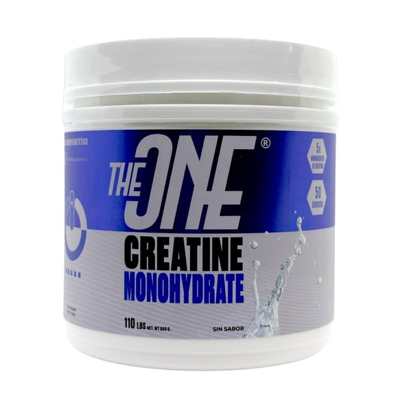 Creatina Monohidratada 500 g Sin sabor 100 serv THE ONE blanco
