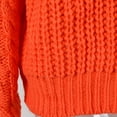 thumbnail image 6 of Lovskoo Sweaters for Women Plus Size Turtleneck Knit Loose and Comfortable Long Sleeve Sweaters Orange, 6 of 9