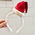 thumbnail image 4 of Bandeaux Festifs Rouges 2 Pcs Bandeau de Noël Accessoire de Cheveux pour Enfants Adultes Décoration de Fête Mariage Festival Célébration Design Velours Scintillant Facile à Porter Poids 0.31 L, 4 of 7