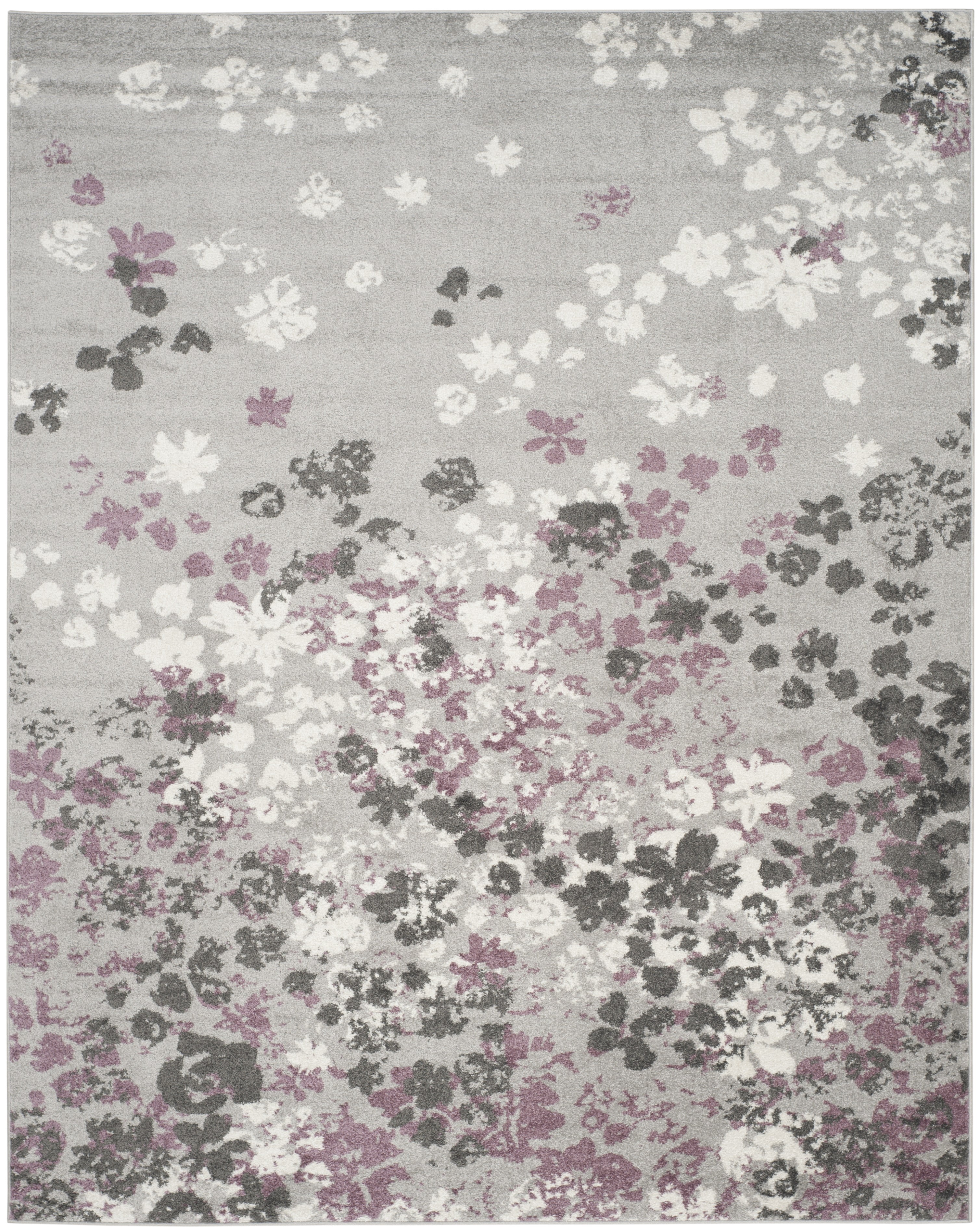 SAFAVIEH Adirondack Jermaine Floral Area Rug, Light Grey/Purple, 8' x 10'