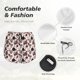 thumbnail image 4 of Balery Retro Red Black Roses Pantalones cortos deportivos para mujer con forro y dos bolsillos, elásticos, para entrenamiento, gimnasio, yoga-X-Large, 4 of 7