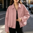 thumbnail image 4 of Lmueinov Women's Leather Jacket for Fall and Winter Batwing Sleeve Zip Up Boyfriend Bomber Jackets Elastic Hem Solid Collared Casual Outerwear, 4 of 5