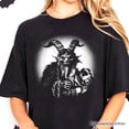thumbnail image 2 of Krampus Spooky Portrait T-Shirt, Horror Villain Theme Halloween Tee, 2 of 5