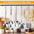 thumbnail image 6 of Deago 5 Pcs Stainless Steel Cooking Utensils Set Heat Resistant Kitchen Gadgets Utensil Set Includes Serving Spoon, Slotted Spatula, Large Spoon, Soup, Skimmer, 6 of 9