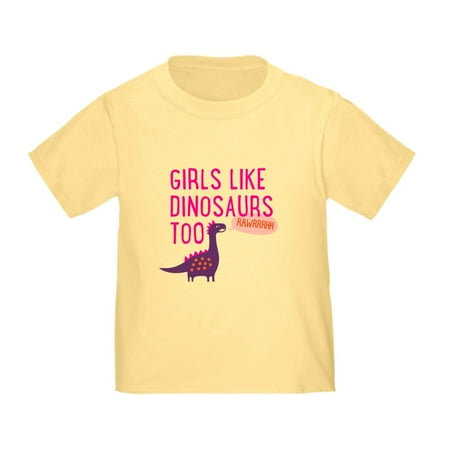 

CafePress - Girls Like Dinosaurs Too RAWRRHH T Shirt - Cute Toddler T-Shirt 100% Cotton
