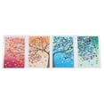 thumbnail image 1 of Juego de 4 piezas de pinturas al óleo de las 4 estaciones, arte de pared contemporáneo, árbol de hojas coloridas, pintura al óleo abstracta para sala de estar, 1 of 14