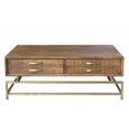 thumbnail image 1 of homeroots Salon 400860 Table Basse de Rangement Marron et Or, 1 of 1