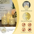 thumbnail image 3 of Realistic Flameless Candles with Remote Timer-3D Flickering LED Candles Set of 3(4”/5”/6”, Battery Candle in Glass Powered Safe for Home/Wedding/Party/Table, 3 of 14