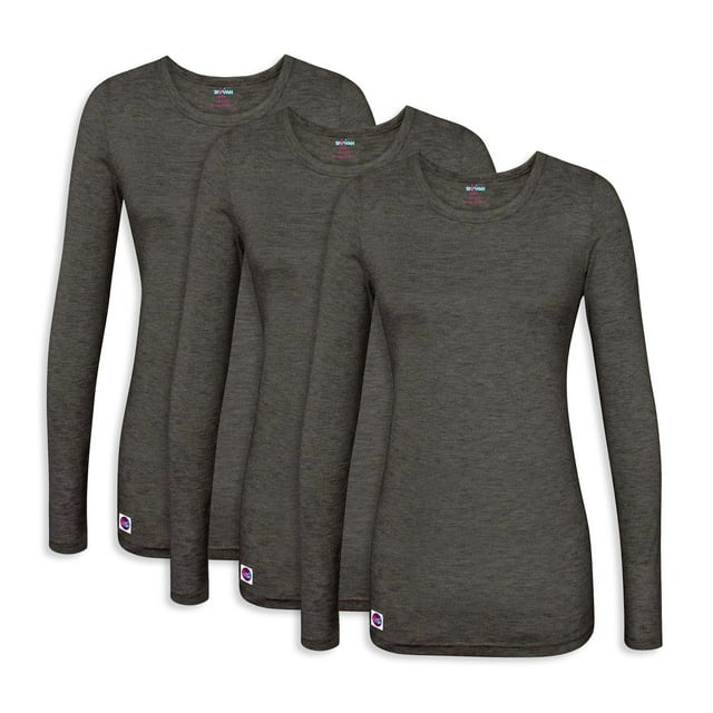 Sivvan Lot de 3 T-Shirts/maillots de Corps à Manches Longues Confort pour Femmes