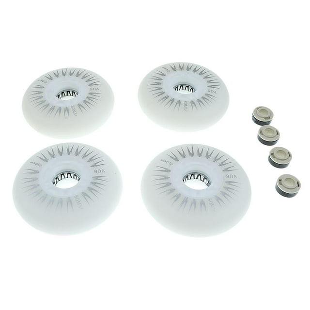 jinwen Roues à Roulettes à DEL pour Patins en Ligne / Patins à Roulettes Blanc 80 mm