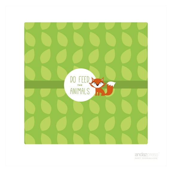 Woodland Friends Birthday Hersheys Chocolate Bar Wrapper Labels, 4-Pack