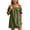 Army Green, variant on Plus Size Beach Dresses for Womens 2026 Fashion Summer Cold-Shoulder V-Neck Short Sleeve Solid Color Casual Maxi Dress
