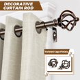 thumbnail image 2 of Barras para cortinas de ventanas de 66 a 120 pulgadas, barra para cortinas de bronce de 3/4 pulgadas de 32 a 115 pulgadas, barra individual ajustable, 2 of 8