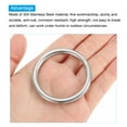 thumbnail image 4 of Uxcell 1.6" Seamless Metal O Rings, 4 Pack 304 Stainless Steel O-Ring Solid Round Rings for Macrame, DIY Craft, 5x40mm, 4 of 5
