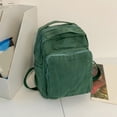 thumbnail image 3 of HUISZJ Multi-Pockets School Backpack, Large Capacity School Bag, Square Bookbag for Students College Travel, Green, 3 of 10