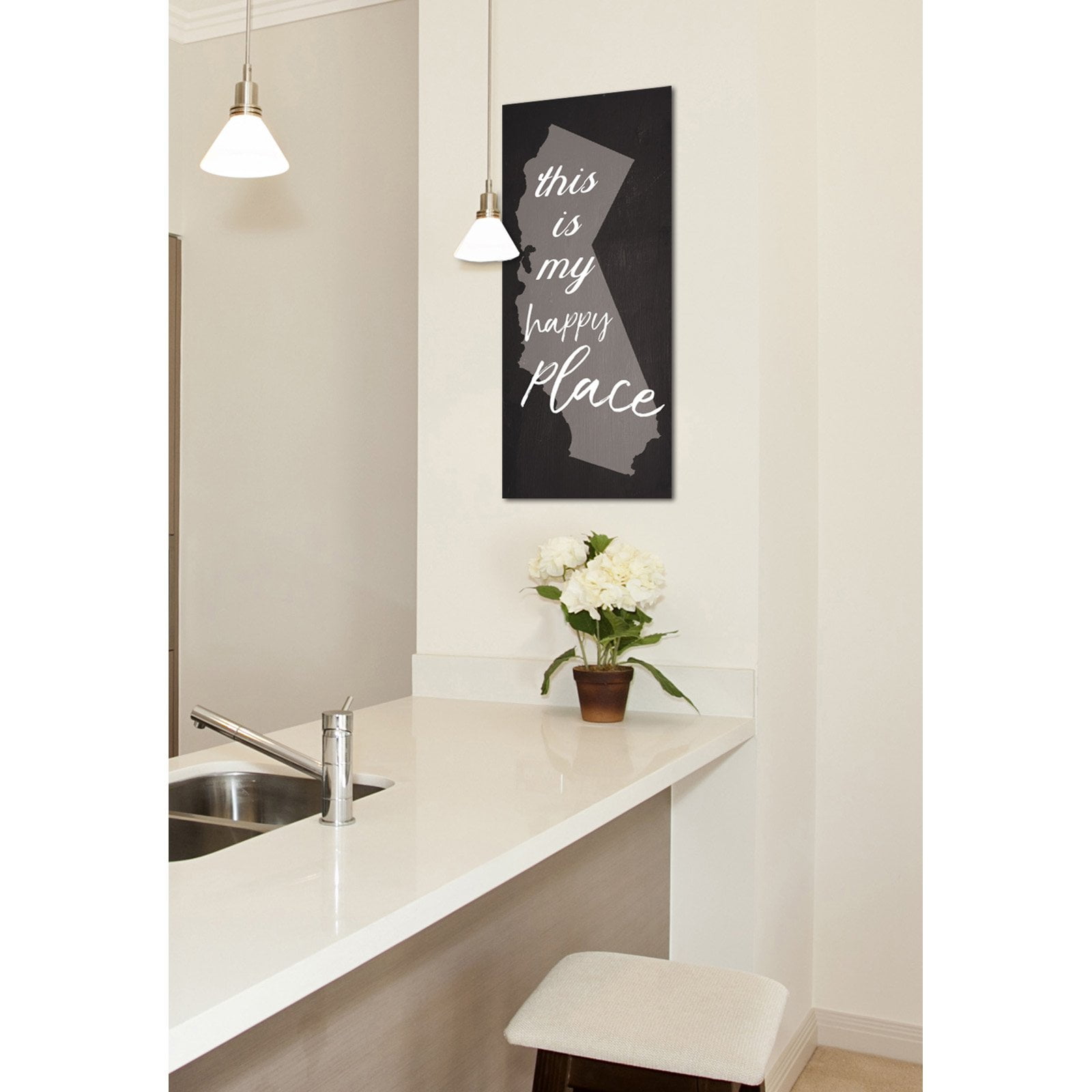 The Stupell Home Decor Collection This Is My Happy Place California Wall Plaque