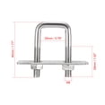 thumbnail image 2 of Unique Bargains Square U-Bolts M6 20mm Inner Width 304 Stainless Steel w Nuts Frame Straps, 2 of 4