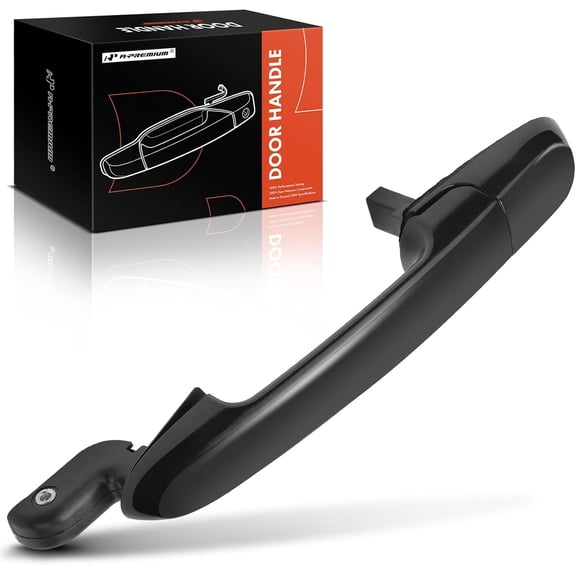 A-Premium Rear Passenger Side Exterior Door Handle Compatible with Hyundai Accent 2006-2011, Primed Black, Replace# 836601E000