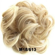 Human Hair Bun, Messy Bun Hair Piece 100% Human Hair Bun Extension Scrunchie Chignon Ponytail Extensions for Women Updo Donut Hairpiece