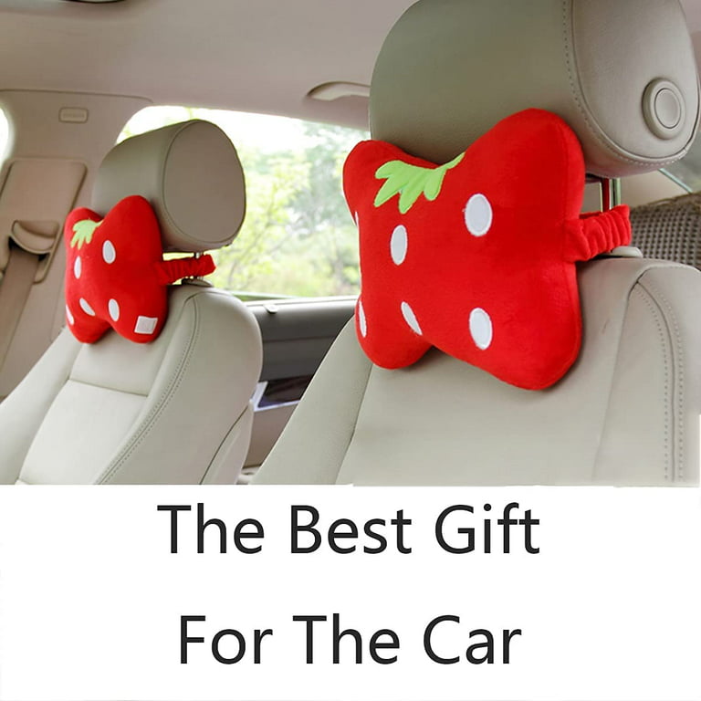 Car Headrest Pillow,Cartoon Neck Pillow for Car,Comfortable Soft Car Seat  Pillow for Driving,Head Rest Cushion,Cute Neck Pillow for Travelling and  Home 2Pcs 
