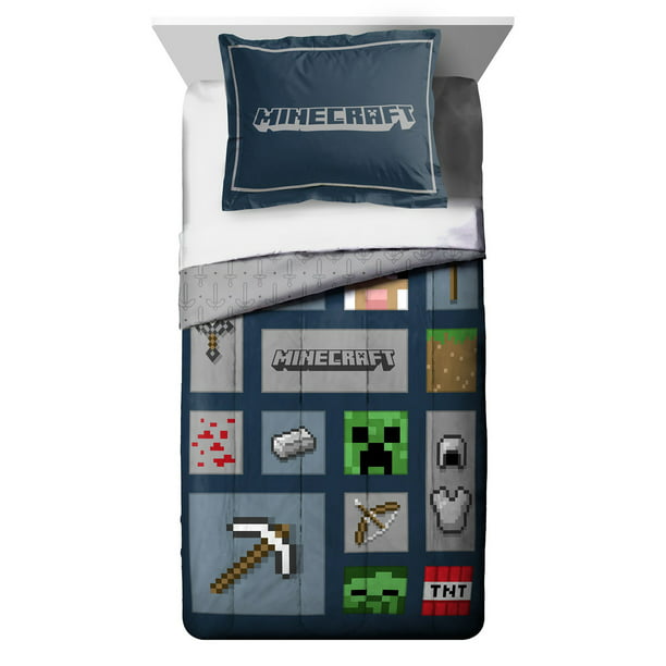 Minecraft Kids Full Bed In A Bag With, How To Make A Princess Bed In Minecraft