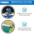 thumbnail image 4 of SWIMLINE HYDROTOOLS 89033 Premium Free Standing Poolside Valet Towel Rack Adjustable with Water Weighted Base Three Arms Secure Clips for Outdoors & Indoors Pool Patio Poolside Holder Drying Stand, 4 of 8