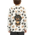 thumbnail image 4 of DISNIMO Paw Print Dachshund Hoodie for Kids Pullover Hoodies for Girls 11-13 Years Old Long Sleeve Hoodies for Boys Sweatshirt for Children Hoodie Sweatshirts for Teen Boys and Girls Hoodie Soft, 4 of 7