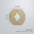 thumbnail image 3 of Ekena Millwork 11 3/8"W x 11 3/8"H x 3/8"T Small Gresham Decorative Fretwork Wood Wall Panels, Cherry, 3 of 3