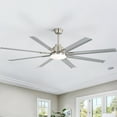 thumbnail image 3 of Sofucor 72" Smart Ceiling Fan, Indoor/Outdoor Ceiling Fans with Lights and Remote, Work with Alexa/Google/App, 3-Color Light 6-Speed Timing Reversible DC Motor for Bedroom Living Room Patio, 3 of 9