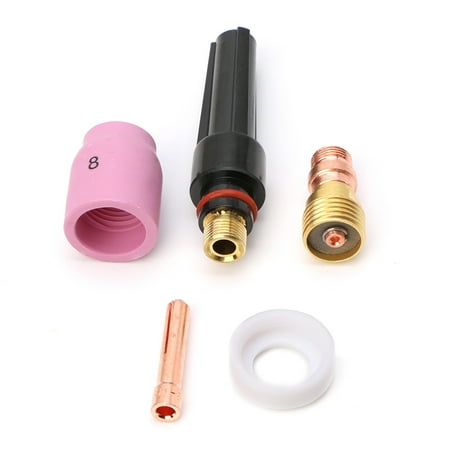 

5PCS Tig Welding Torch Stubby Cup Gas Collet Body Lens Kit