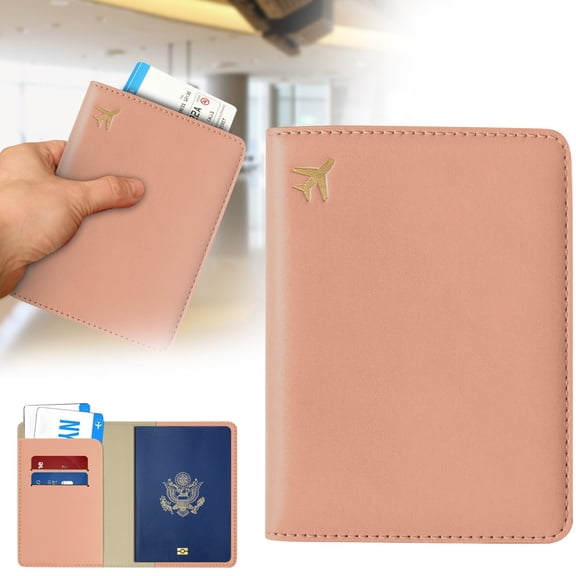 Passport Holders, PU Leather Passport Holder Covers Case, Waterproof Rfid Blocking Travel Wallet Passport Holder, Durable Passport Wallet for Women and Men, 1 Pcs, 5.59x4.21"