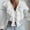White Womens Long Sleeve V-Neck Blouses & Shirts, variant on Women's Fashion Shirts Ruffle V-Neck Pullover Trendy Clothing for Women Classic Comfy T-Shirt Solid Slim Fit Chiffon Tops Long Sleeve Blouse White 8-10