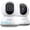 White-2Pack, variant on General Security Camera 2K, Baby Monitor Dog Camera 360-degree for Home Security (White-2Pack)