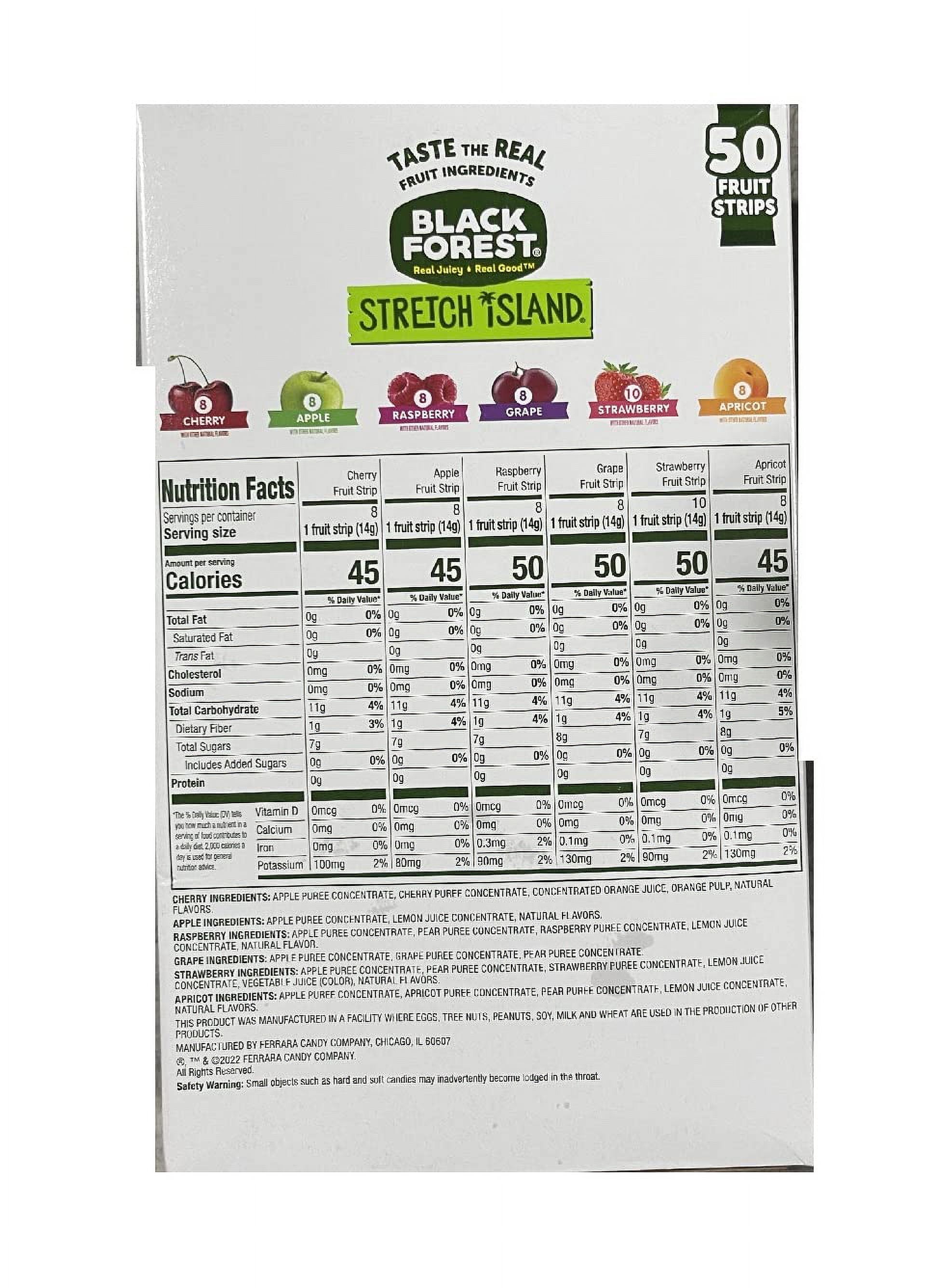 Stretch Island Fruit Leather HP29 Snacks Variety Pack, Cherry, Apple, Strawberry, Apricot, Grape, Raspberry, 0.5 Ounce No Added Sugar (Pack of 50) 24.7 Ounce
